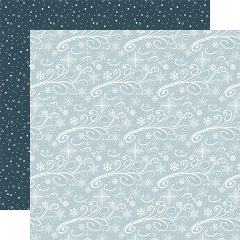 Carta Bella Winter Wonderland Snowy Swirls 12x12 Patterned Paper
