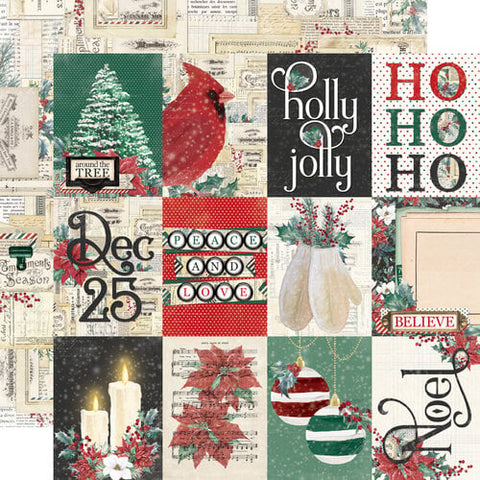 Simple Stories Simple Vintage 'Tis The Season 3x4 Elements Patterned Paper