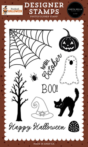 Carta Bella Handmade Halloween Designer Stamp Set