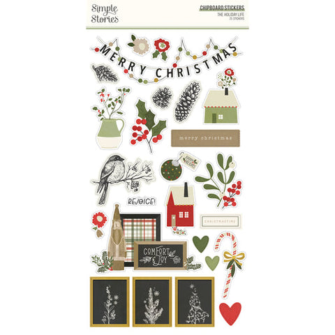 Simple Stories The Holiday Life 6x12 Chipboard Sticker Embellishments