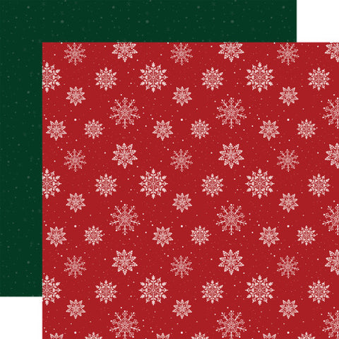 Echo Park Santa Claus Delicate Snowflakes 12x12 Patterned Paper