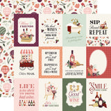 Carta Bella Wine 3X4 Journaling Cards 12x12 Patterned Paper