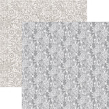 Reminisce Denim Leather & Lace Delicate Lace Patterned Paper