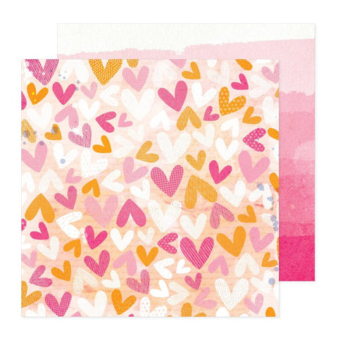 American Crafts Vicki Boutin Bold + Bright Take Heart Patterned Paper