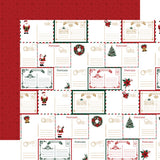 Echo Park Santa Claus Christmas Post Card 12x12 Patterned Paper