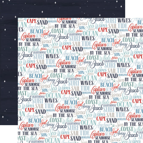 Carta Bella By The Sea Coastal Words Patterned Paper