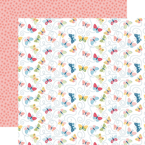 Echo Park Have A Great Summer Best Life Butterflies 12x12 Patterned Paper