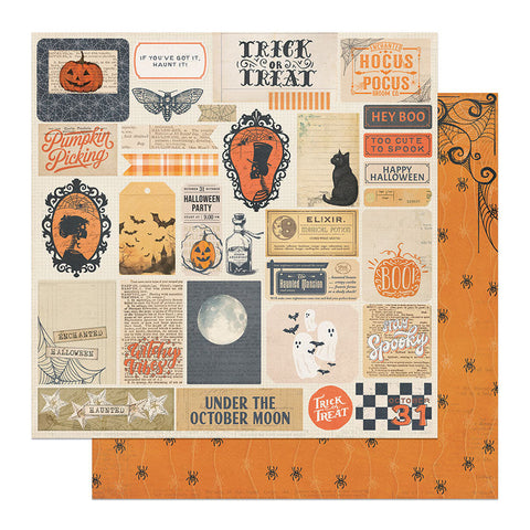 PhotoPlay Paper Halloween Junque October Moon 12x12 Patterned Paper