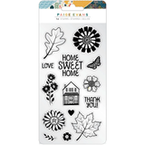 American Crafts Paige Evans Bungalow Lane Clear Acrylic Stamp Set