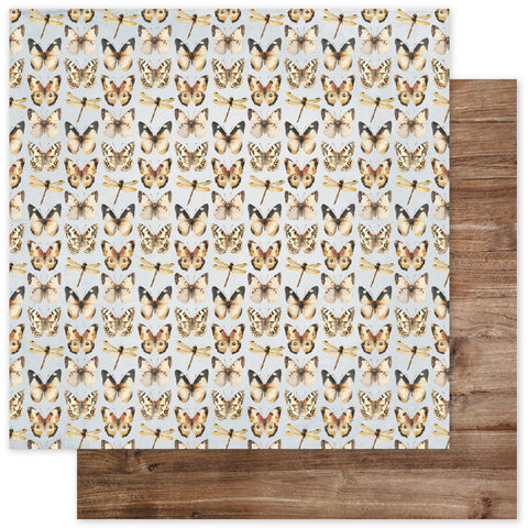 Paper Rose Studio Lakeside Memories - Paper B 12x12 Patterned Paper