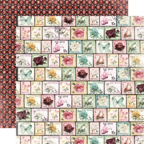 Simple Stories Simple Vintage Love Story Love Notes Patterned Paper