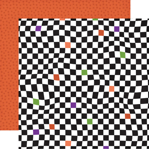 Echo Park Ghosts & Goblins October Checkers 12x12 Patterned Paper