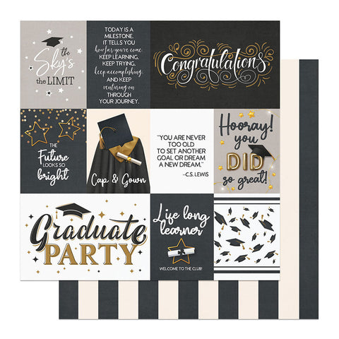 PhotoPlay Paper The Graduate - Graduate Party Patterned Paper