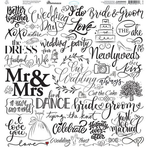 Reminisce Our Wedding 12x12 Sticker Sheet