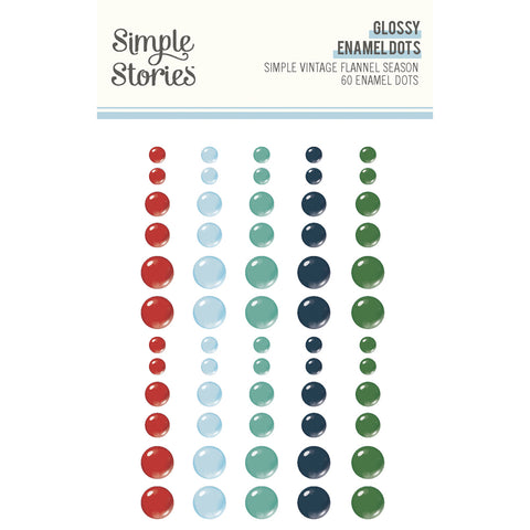 Simple Stories Simple Vintage Flannel Season Glossy Enamel Dots