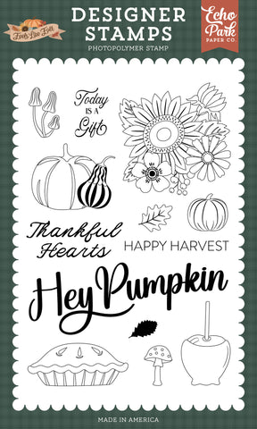 Echo Park Feels Like Fall Hey PumpkinDesigner Stamp Set