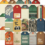 Simple Stories Rustic Legend Tag Elements 12x12 Patterned Paper