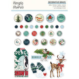 Simple Stories Simple Vintage Flannel Season Decorative Brad Embellishments