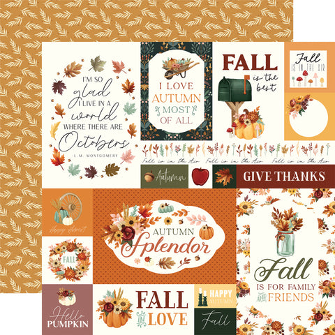 Carta Bella Harvest - Multi Journaling Cards Patterned Paper