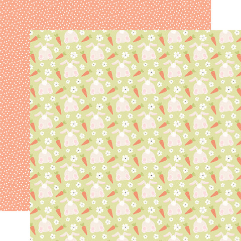 Echo Park Bunnies and Baskets Cute Cottontails Patterned Paper