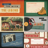 Simple Stories Rustic Legend 4X6 Elements 12x12 Patterned Paper