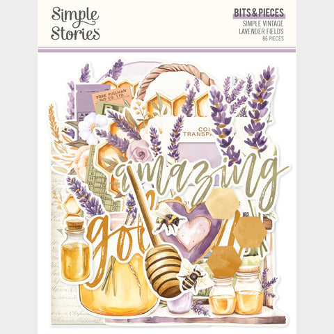 Simple Stories Simple Vintage Lavender Fields Bits & Pieces Embellishments