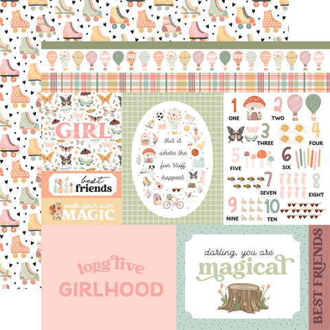 Carta Bella That's My Girl Multi Journaling Cards 12x12 Patterned Paper