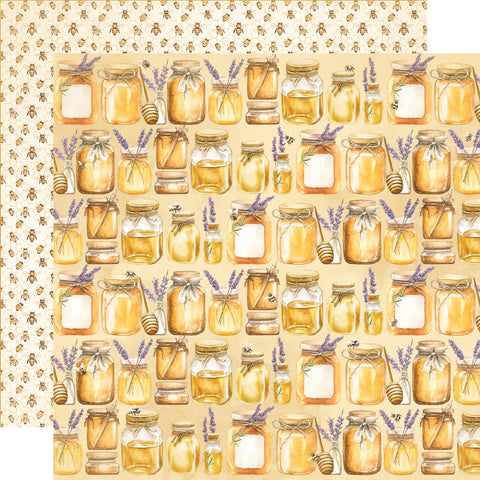Simple Stories Simple Vintage Lavender Fields Just Bee You 12x12 Patterned Paper