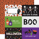 Echo Park Ghosts & Goblins 6x4 Journaling Cards 12x12 Patterned Paper