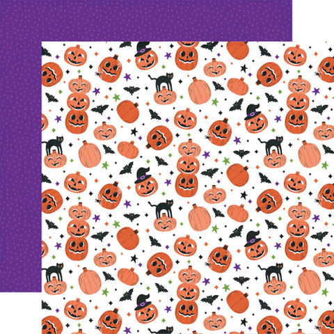 Echo Park Ghosts & Goblins Pumpkin Fun 12x12 Patterned Paper