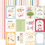 Echo Park Have A Great Summer 3x4 Journaling Cards 12x12 Patterned Paper