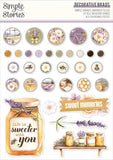 Simple Stories Simple Vintage Lavender Fields Decorative Brad Embellishments
