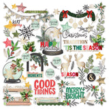 49 and Market Vicki Boutin Mistletoe & Memories Foiled Die-Cut Ephemera Set Embellishments