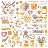 Simple Stories Simple Vintage Lavender Fields Chipboard Pieces Embellishments