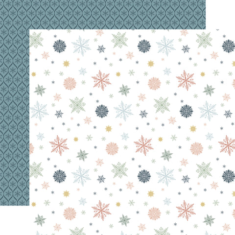 Carta Bella Winter Wonderland Snow Flake Kisses 12x12 Patterned Paper