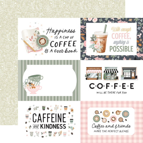 Carta Bella Coffee Shop 6x4 Journaling Cards 12x12 Patterned Paper