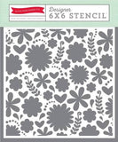 Echo Park Happy Summer Summer Floral Designer 6x6 Stencil