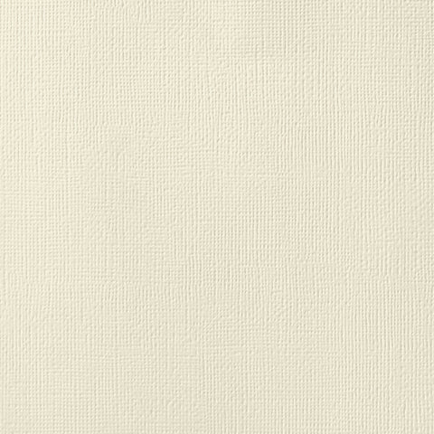 American Crafts 80lb Textured Cardstock 12"X12" - Vanilla