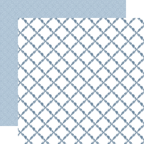 Echo Park Save The Date Lattice Floral 12x12 Patterned Paper