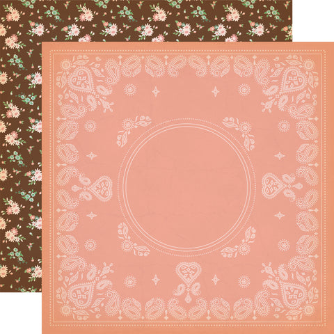 Carta Bella Cowgirl Howdy Bandana 12x12 Patterned Paper