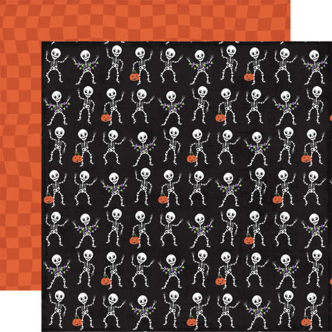 Echo Park Ghosts & Goblins Partying Skeletons 12x12 Patterned Paper