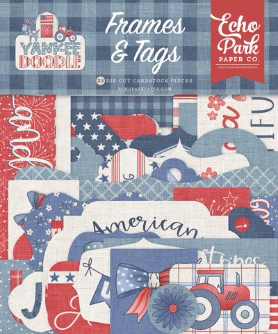 Echo Park Yankee Doodle Frames & Tags Embellishments