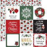 Echo Park Santa Claus 4x4 Journaling Cards 12x12 Patterned Paper