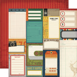 Simple Stories Rustic Legend Journal Elements 12x12 Patterned Paper