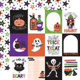 Echo Park Ghosts & Goblins 3x4 Journaling Cards 12x12 Patterned Paper