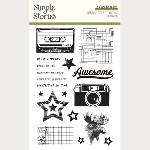 Simple Stories Rustic Legend Clear Photopolymer Stamp Set