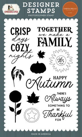 Carta Bella Americana Crisp Days Designer Stamp Set