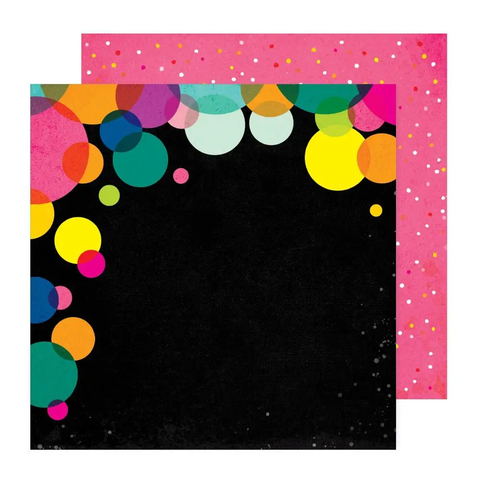 American Crafts Vicki Boutin Bold + Bright Tiny Bubbles Patterned Paper