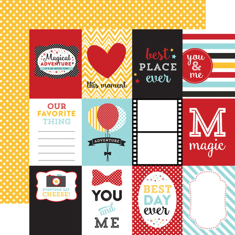 Echo Park Magical Adventure 3x4 Journaling Cards Patterned Paper