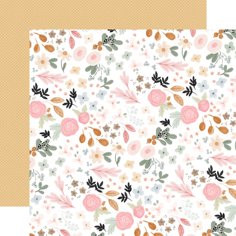 Carta Bella Coffee Shop Fun Drink Floral 12x12 Patterned Paper